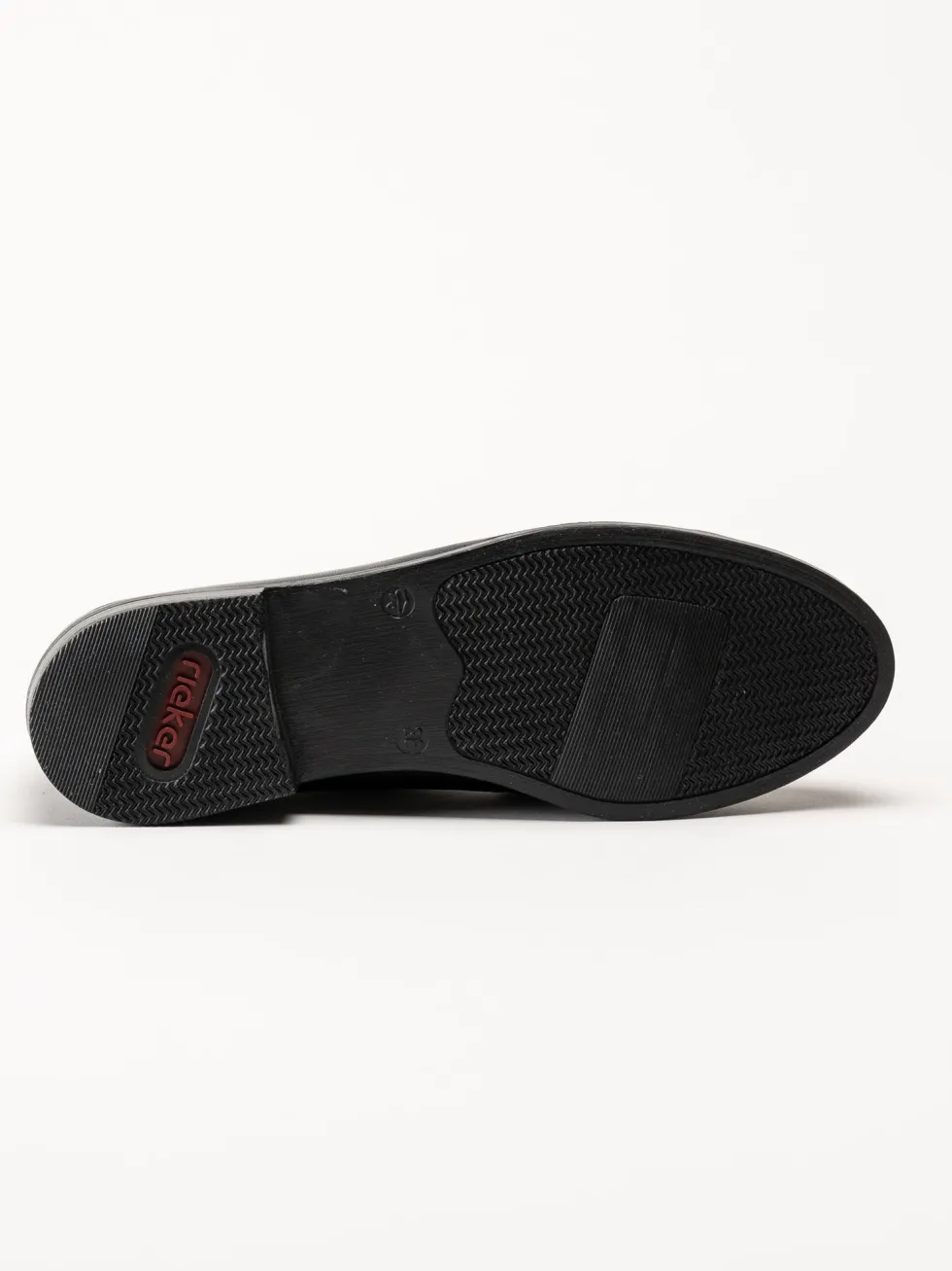 Rieker - Svarta loafers i skinn