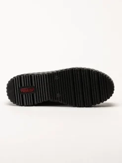 Rieker - Svarta platåsneakers i skinn-lack