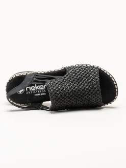 Rieker - Svarta sandaler