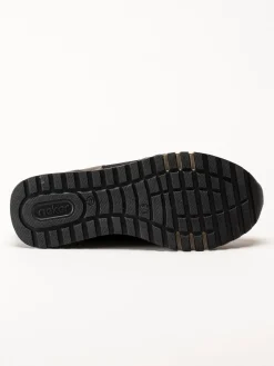 Rieker - Svarta sneakers i nubuck och skinn