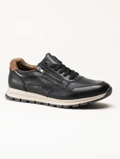 Rieker - Svarta sneakers i skinn