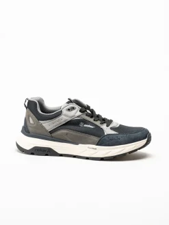 Rieker - Svarta sneakers i textil