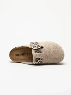 Rohde - D.Soave - Beige tofflor i filt