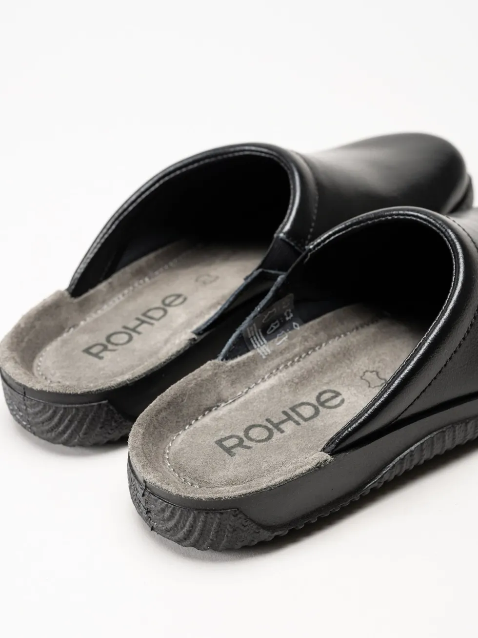 Rohde - Soltau-H - Svarta slip in tofflor i skinn