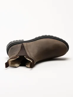 Rosa Negra - Bruna fodrade chelsea boots i oljad nubuck