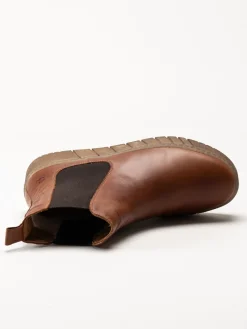 Rosa Negra - Bruna fodrade chelsea boots i skinn
