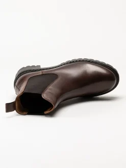 Rosa Negra - Mörkbruna chelsea boots i skinn