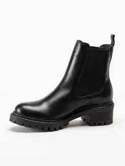 Rosa Negra - Svarta chelsea boots i skinn