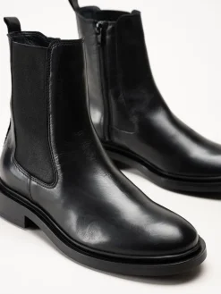 Rosa Negra - Svarta chelsea boots i skinn