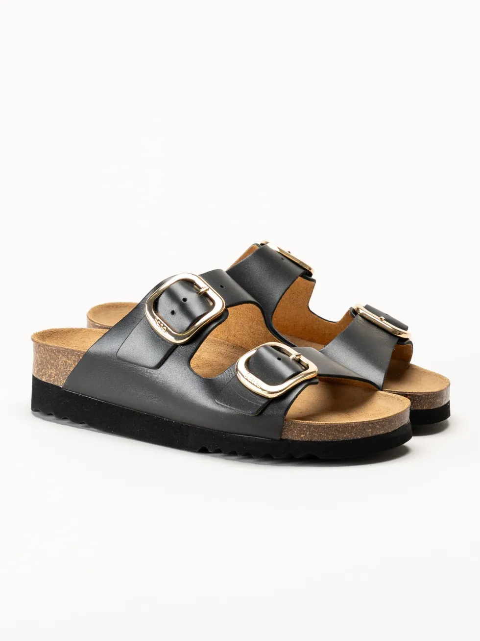 Scholl - Ilary 2 Strap - Svarta sandaler i skinn