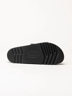 Scholl - Malerra AD - Svarta slip in sandaler i skinn