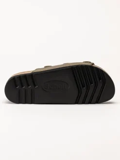Scholl - Rio WG AD - Gröna slip in sandaler i oljat skinn