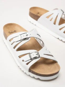 Scholl - Ystad - Off white slip in sandaler