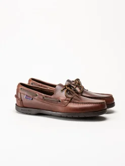 Sebago - Endeavor FGL - Mörkbruna seglarskor i skinn