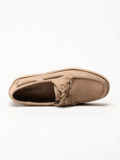 Sebago - Portland - Beige seglarskor i nubuck