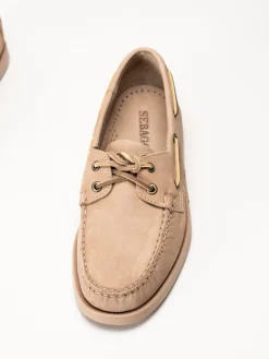 Sebago - Portland - Beige seglarskor i nubuck