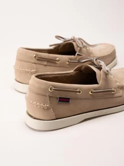 Sebago - Portland Flesh Out - Beige seglarskor i nubuck