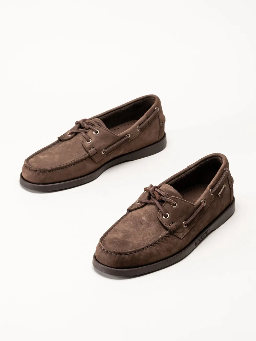 Sebago - Portland - Mörkbruna seglarskor i nubuck