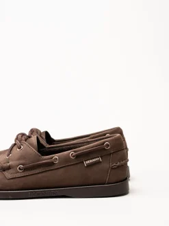 Sebago - Portland - Mörkbruna seglarskor i nubuck