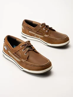 Sebago - Triton Three Eye FGL - Bruna seglarskor i oljat skinn