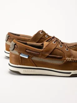 Sebago - Triton Three Eye FGL - Bruna seglarskor i oljat skinn
