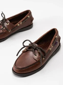 Sebago - Victory Waxy - Mörkbruna seglarskor i skinn