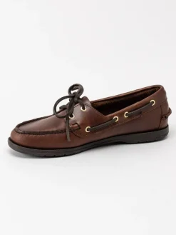 Sebago - Victory Waxy - Mörkbruna seglarskor i skinn