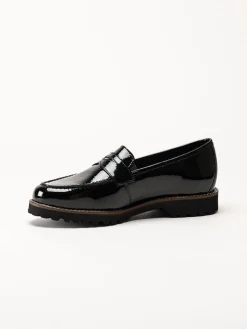 Sioux - Meredith - Svarta loafers i lack