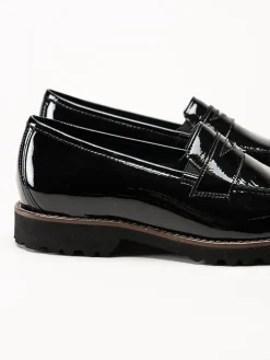 Sioux - Meredith - Svarta loafers i lack