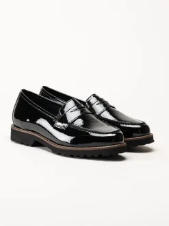 Sioux - Meredith - Svarta loafers i lack