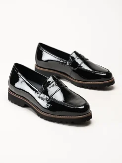 Sioux - Meredith - Svarta loafers i lack