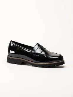 Sioux - Meredith - Svarta loafers i lack