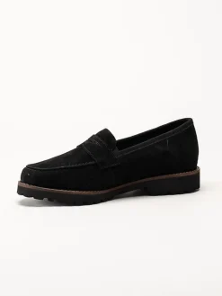 Sioux - Meredith - Svarta loafers i mocka