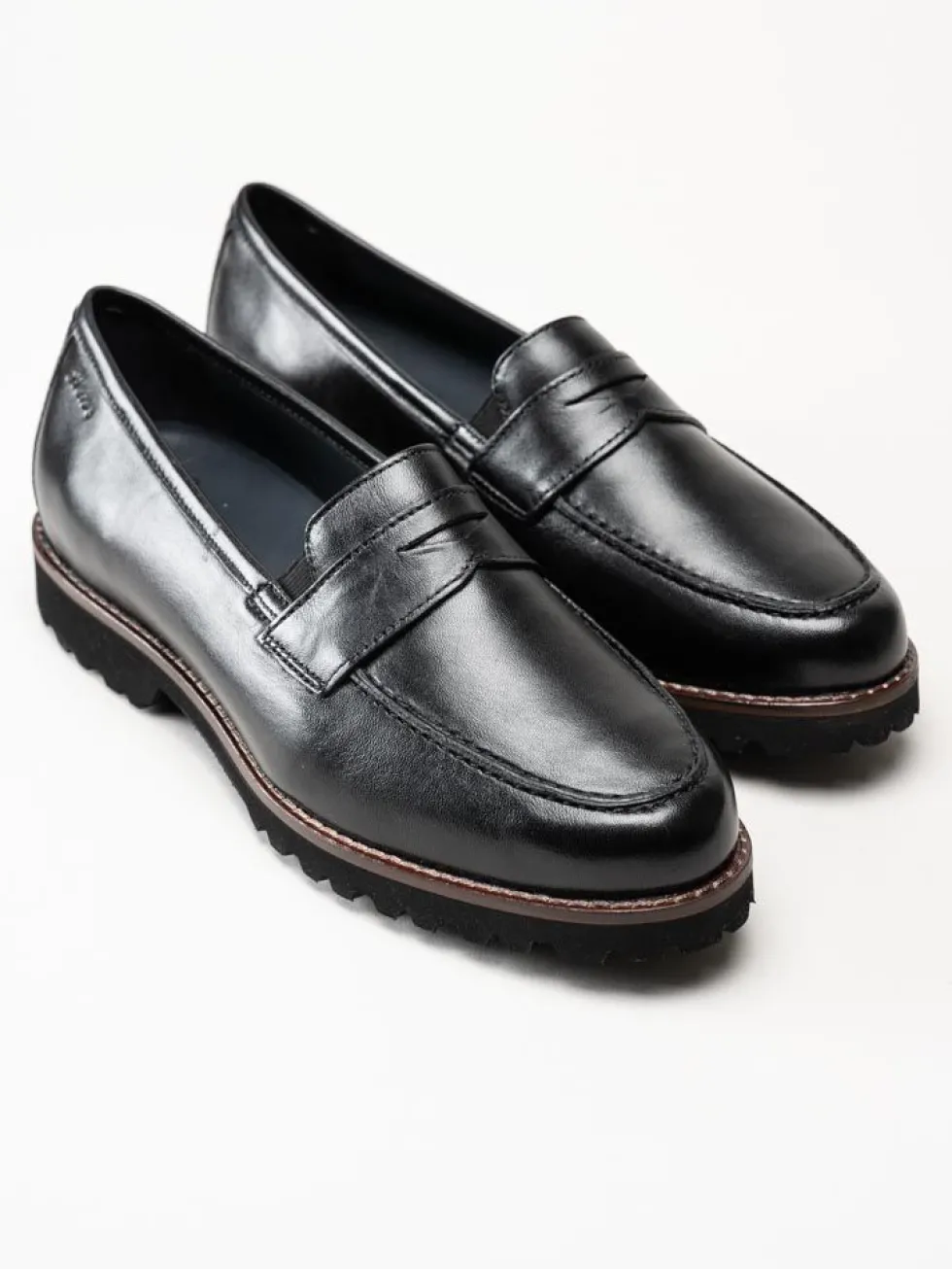 Sioux - Meredith - Svarta loafers i skinn