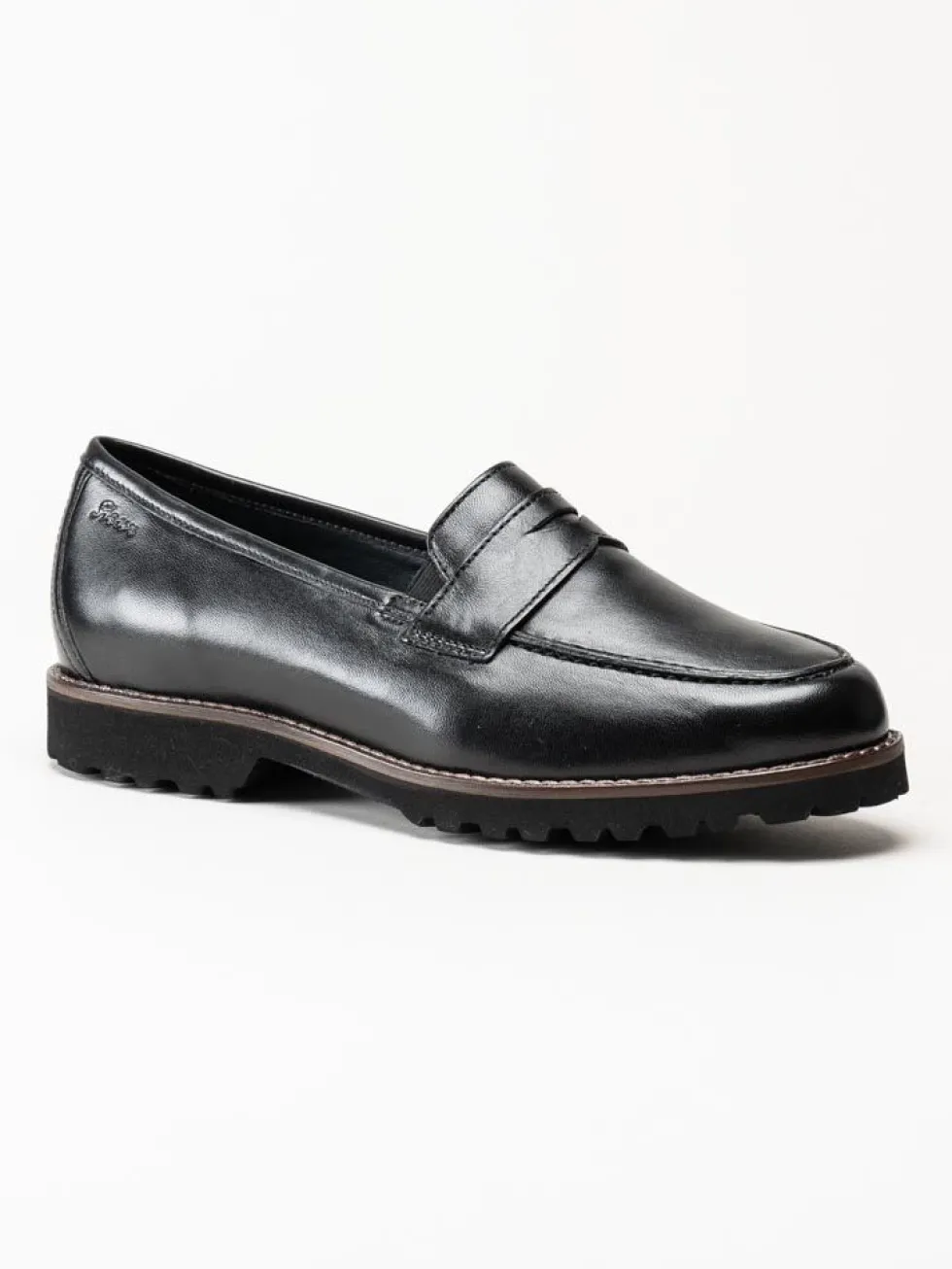 Sioux - Meredith - Svarta loafers i skinn