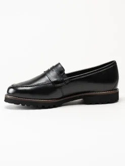 Sioux - Meredith - Svarta loafers i skinn
