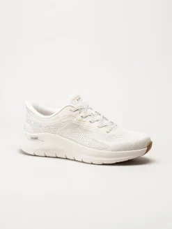 Skechers - Arch Fit 2.0 - Offwhite slip-ins sneakers i mesh