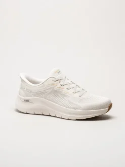 Skechers - Arch Fit 2.0 - Offwhite slip-ins sneakers i mesh