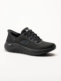 Skechers - Arch Fit 2.0 - Svarta slip-ins sneakers i mesh