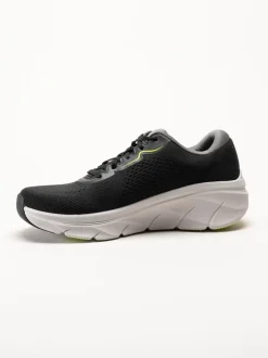 Skechers - DLux Walker 2.0 - Swave - Svarta sneakers i textil