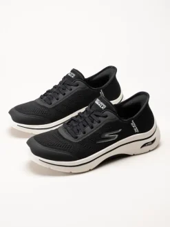 Skechers - Go Walk Arch Fit 2.0 Valencia - Svarta slip-ins sportskor i textil