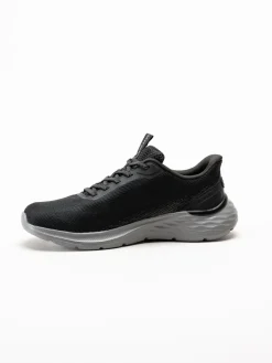 Skechers - Slip-Ins Garner - Svarta slip-ins sneakers i mesh