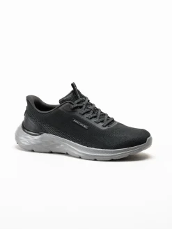 Skechers - Slip-Ins Garner - Svarta slip-ins sneakers i mesh