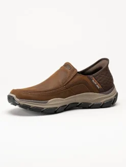 Skechers - Slip-Ins Respected - Elgin - Bruna slip-Ins promenadskor i oljad nubuck