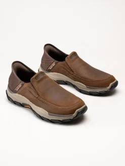 Skechers - Slip-Ins Respected - Elgin - Bruna slip-Ins promenadskor i oljad nubuck