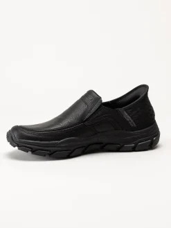 Skechers - Slip-Ins Respected - Elgin - Svarta slip-Ins promenadskor i skinn