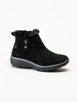 Skechers - Svarta fodrade kängor i mocka