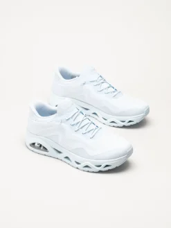 Skechers - Uno Glide Step - Ljusblå slip-ins sneakers i mesh