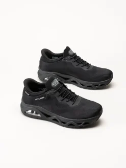 Skechers - Uno Glide Step - Svarta slip-ins sneakers i mesh