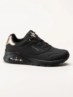 Skechers - Uno - Golden Air - Svarta sneakers i skinnimitation